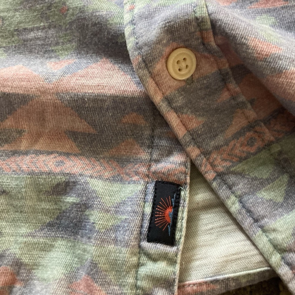 Faherty Doug Good Feather Men's XXL Shirt Geometric Southwest Organic Cotton - Picture 9 of 13